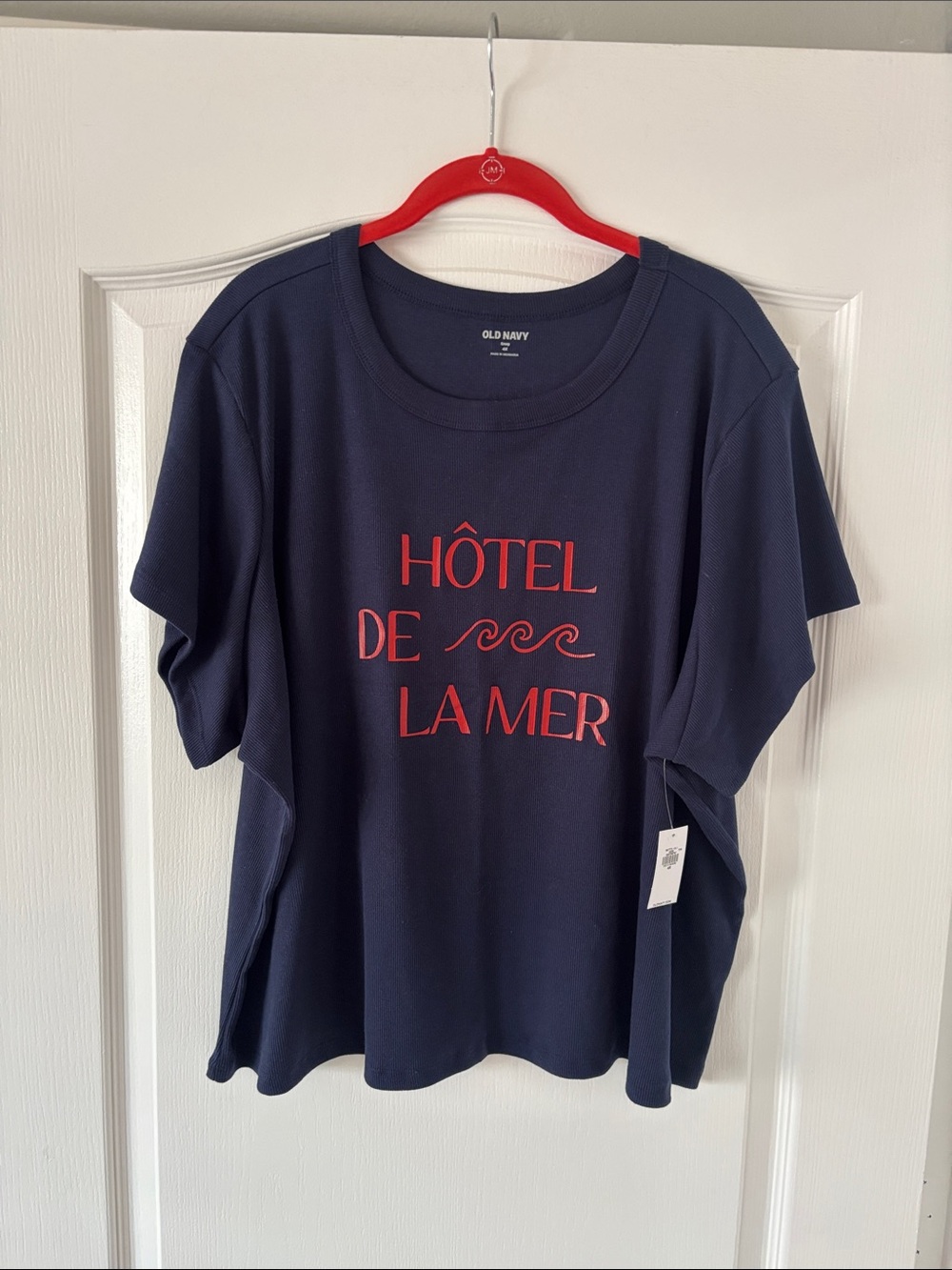 NWT OLD NAVY Women’s Short Sleeve Graphic Tee Navy/Red SZ 4X